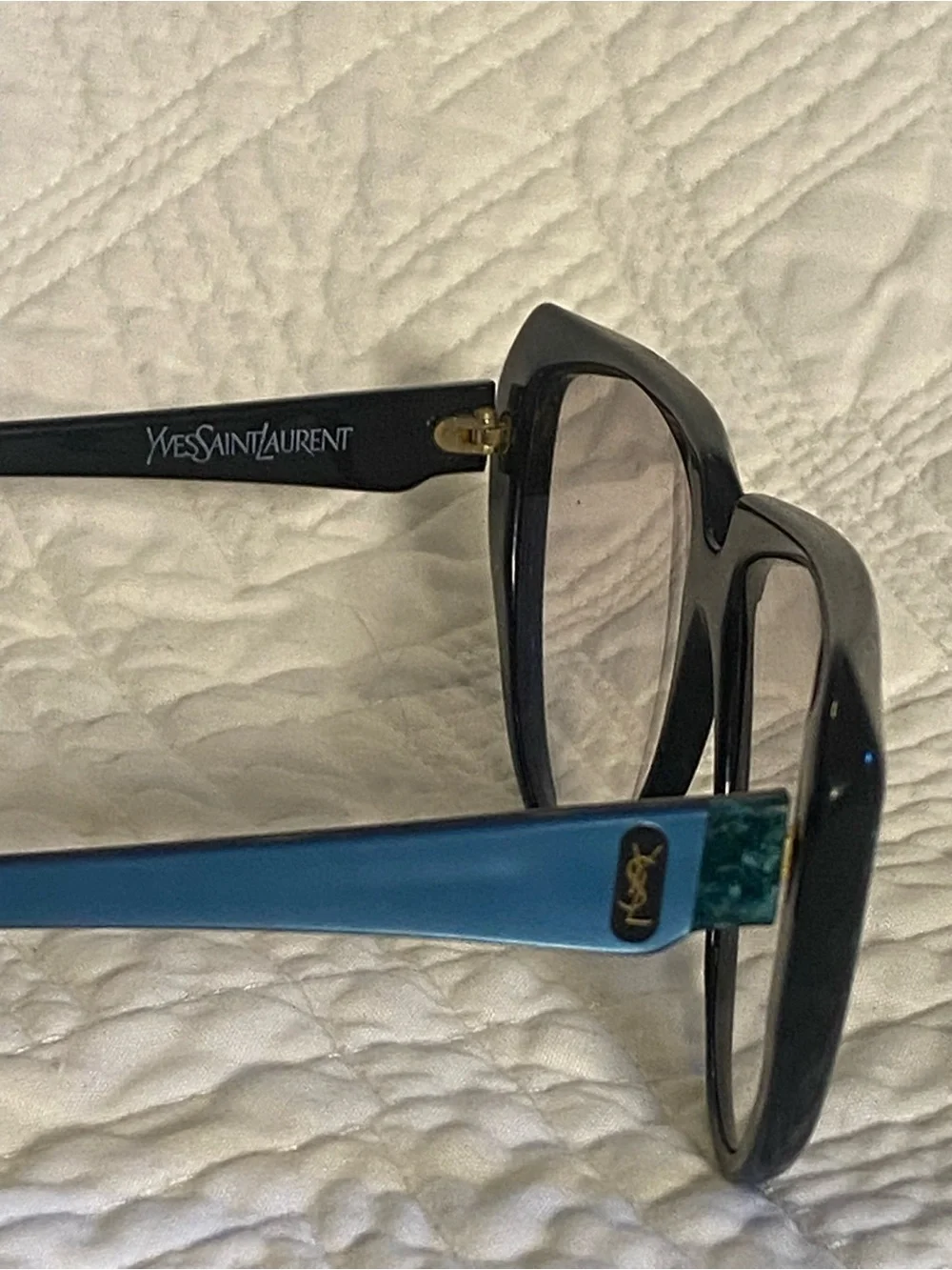 Yves Saint Laurent 1980’s Vintage Glasses 8704 P80 Teal Tortoise Shell & Black